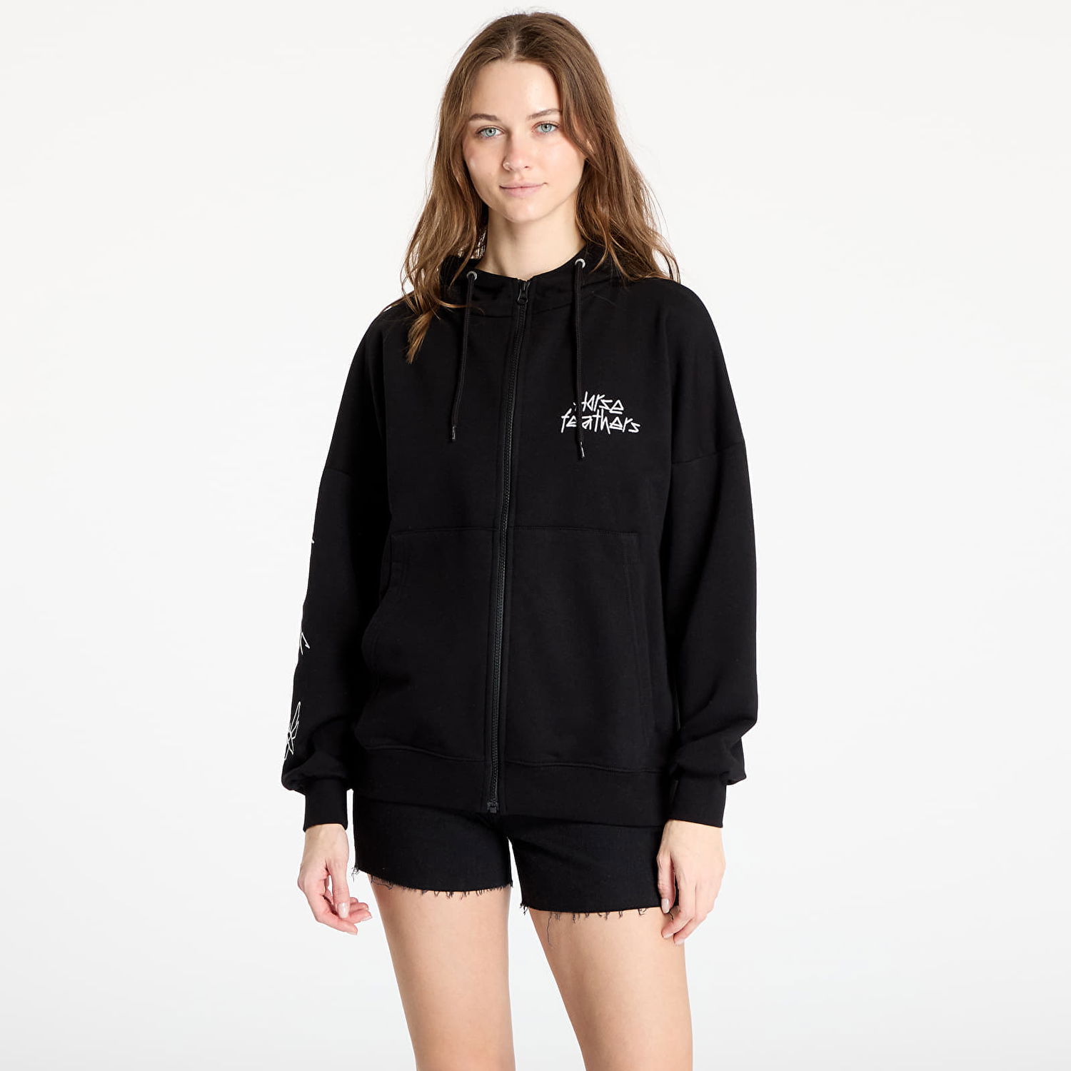 Pulover Horsefeathers Horsefeathers Sima Zip Hoodie Črna | SW930A, 0