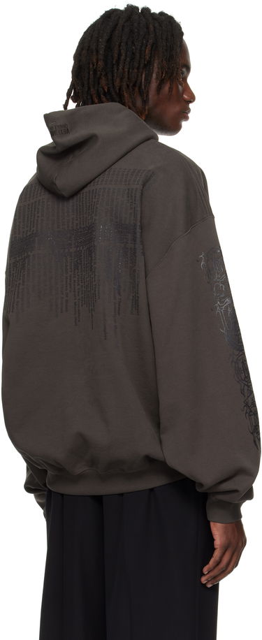 Pulover VETEMENTS Vetements Cradle of Filth Dripping Logo Oversized Hoodie Siva | UCF76HD450C, 2