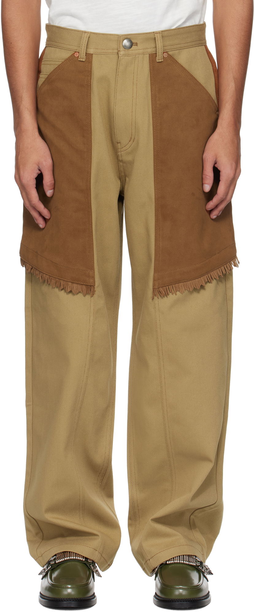 Cargo hlače Andersson Bell Andersson Bell Cowboy Wrap Jeans Bež | apa784m