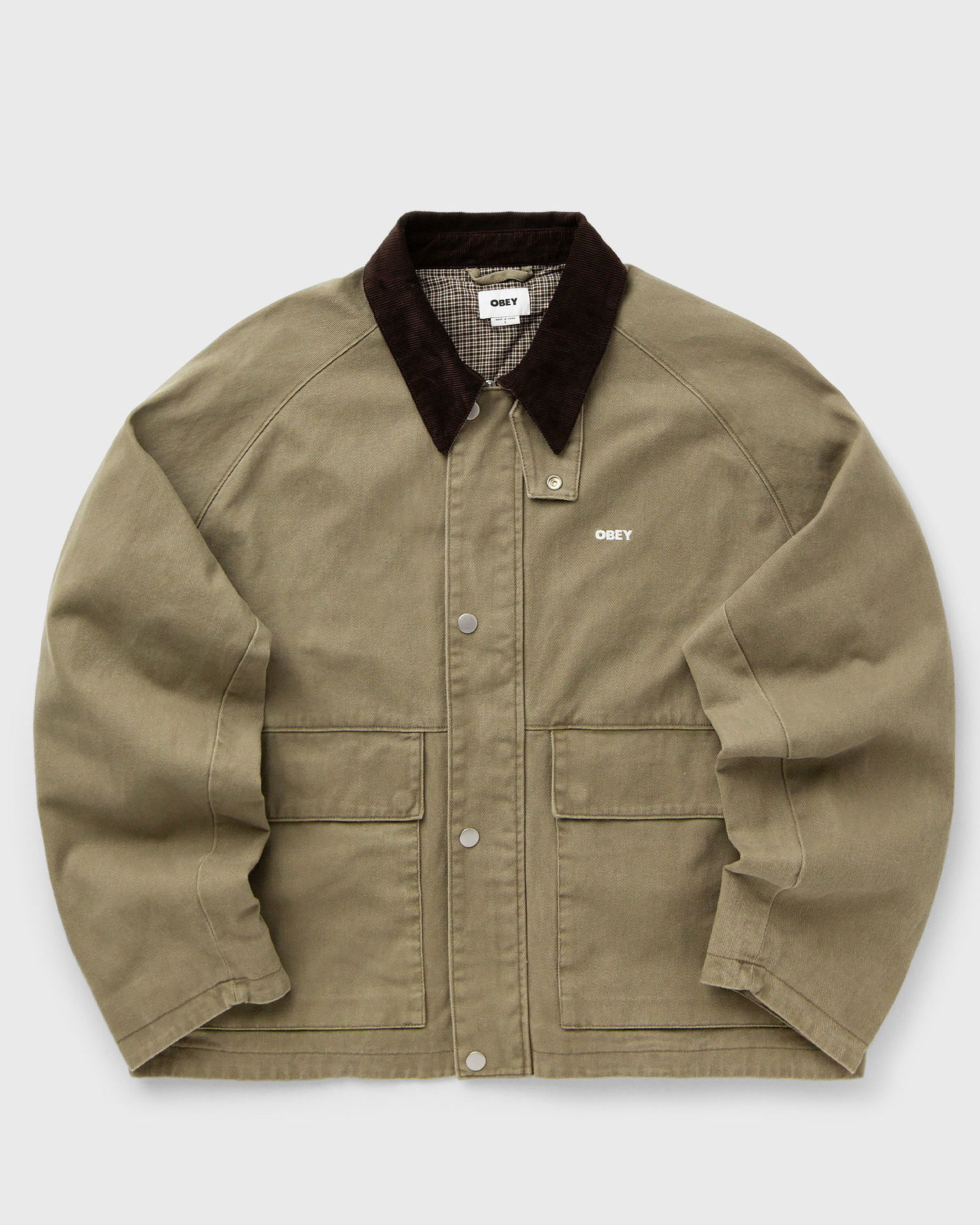 Jakna OBEY Caden Corduroy Collar Work Jacket Zelena | 121800596-MMD, 1