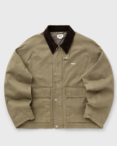 Jakna OBEY Caden Corduroy Collar Work Jacket Zelena | 121800596-MMD, 1