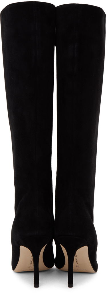 Oblačila Manolo Blahnik Manolo Blahnik Oculara Suede Tall Boots Črna | 322-2404-0003, 1