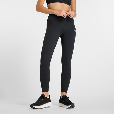 Pajkice New Balance High-Waisted Running Tights Črna | NBWP51126BK, 0