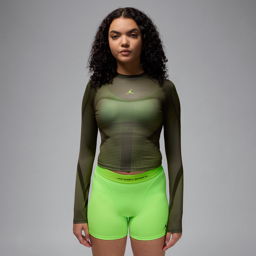 Krop-top Jordan Jordan Sport Dri-FIT Long Sleeve Zelena | HF9480-045