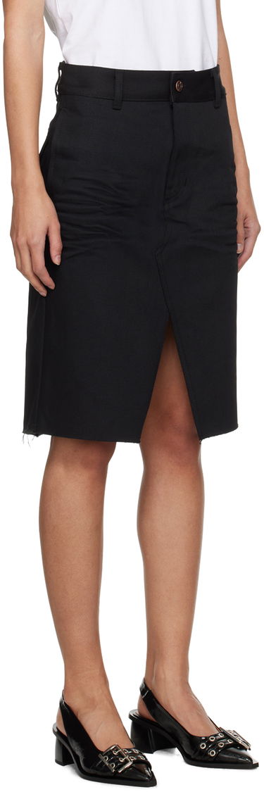 Krila We11done We11done Raw Edge Midi Skirt Črna | WD-DS0-24-303-W-BK, 1