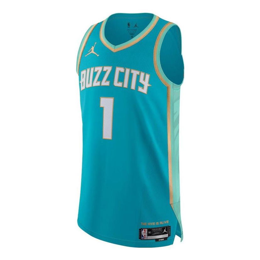 Dres Jordan NBA Charlotte Hornets City Edition Swingman Jersey Lamelo Ball Turkizna | DX8753-415