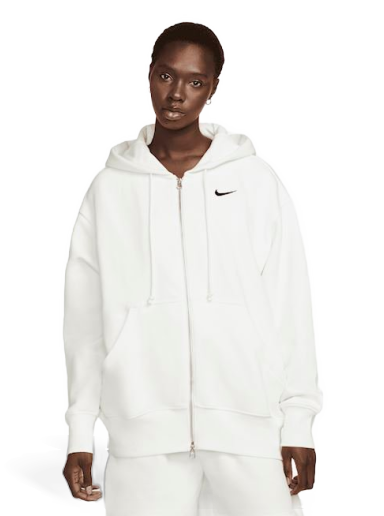 Pulover Nike Phoenix Fleece Oversized Full-Zip Hoodie Bela | DQ5758-133