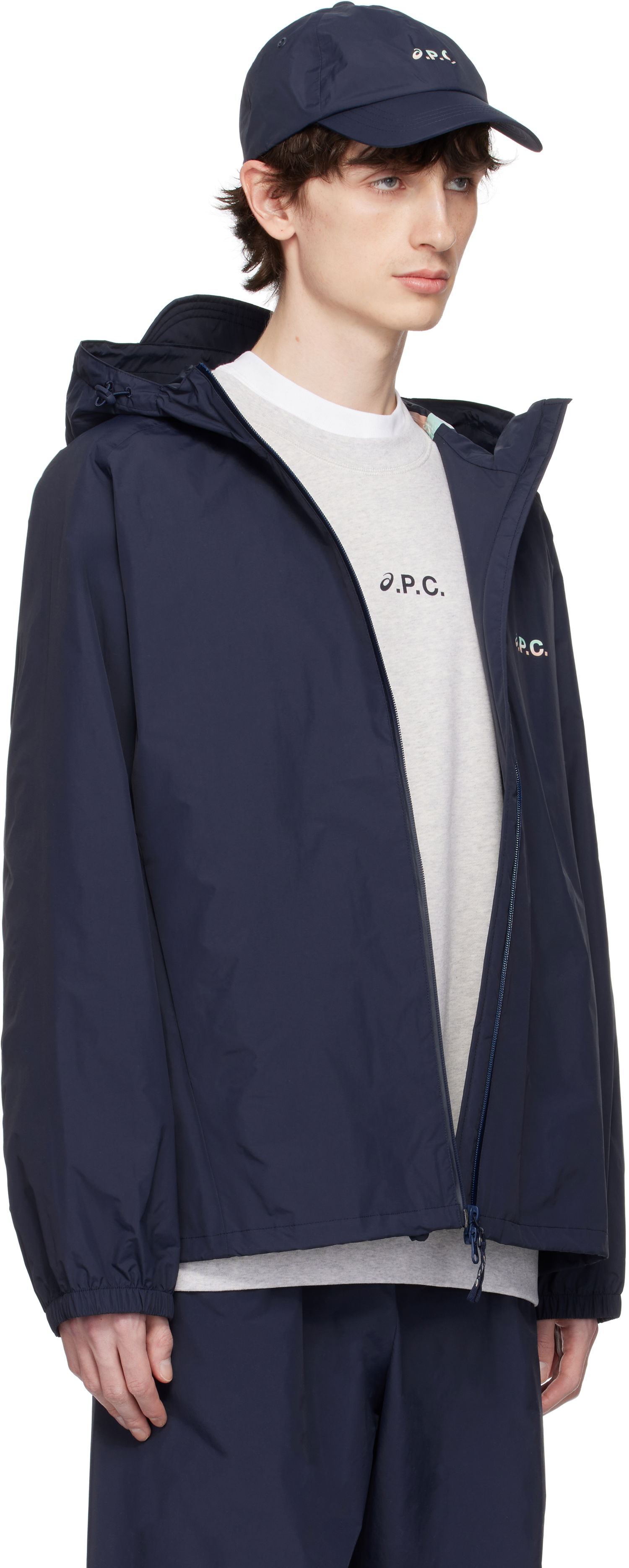 Vetrovka A.P.C. A.P.C. ASICS Edition Meadow Hooded Jacket Mornarica | PSAKM-M32001, 1