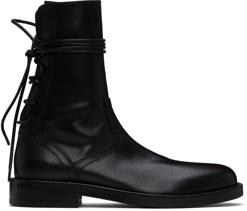 Oblačila Ann Demeulemeester Ann Demeulemeester Heiko Leather Boots Črna | CO02-M-A40-LT047-099, 0