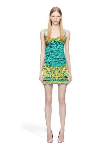 Obleke Versace Baroccodile Medusa '95 Minidress Zelena | 1011543_1A08904