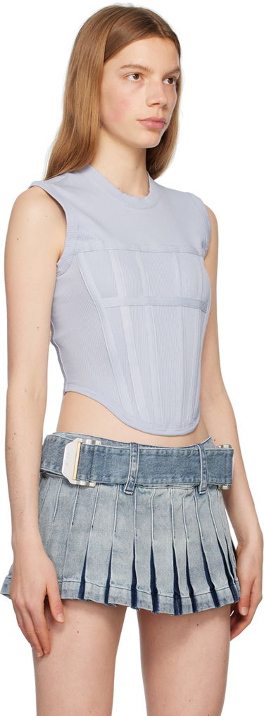 Majica brez rokavov Dion Lee Fitted Corset Tank Top Bež | C3094P23, 4