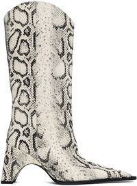 Snake Print Bridge Cowboy Boots