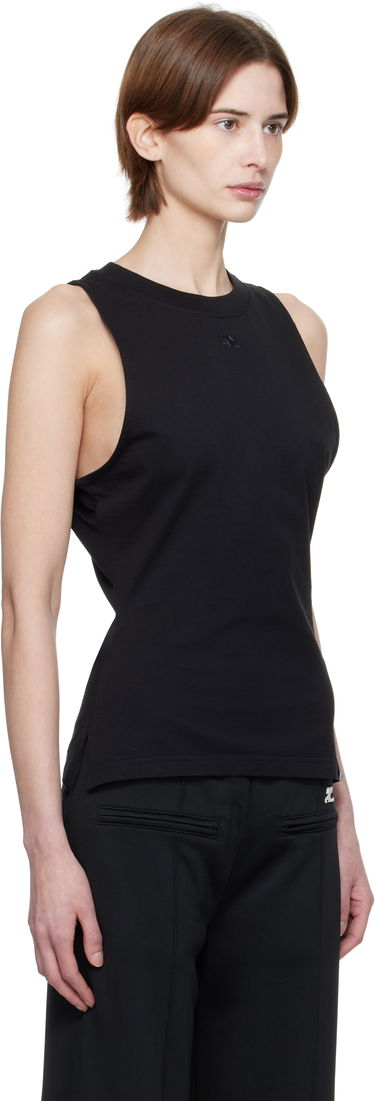 Majica brez rokavov Courrèges Courrèges Fitted Tank Top Črna | 125JDE094JS0107, 1