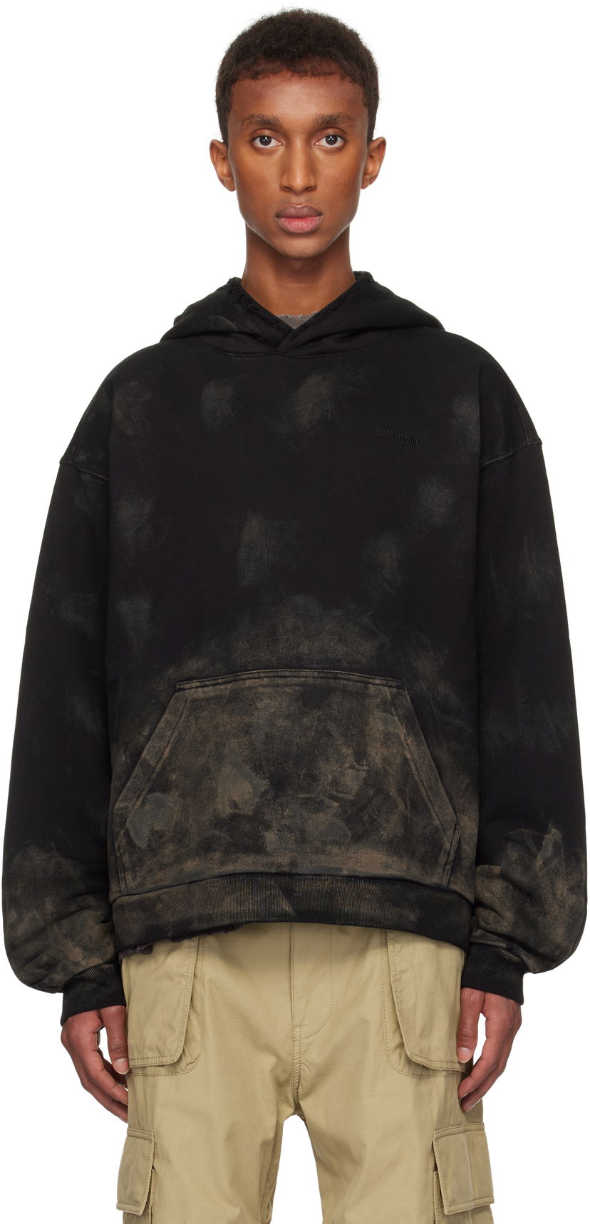 Pulover We11done Muddy Hoodie Črna | WD-TH3-24-823-U-BK