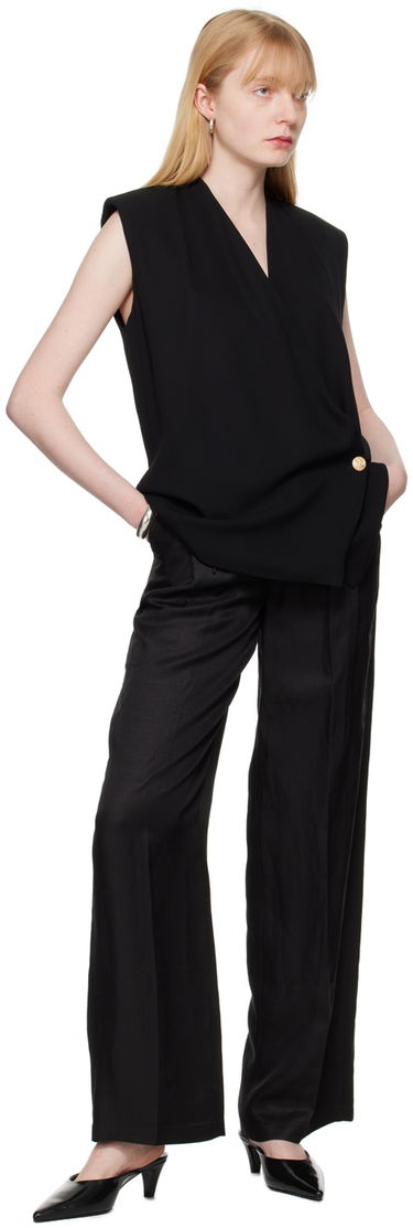 Telovnik Anine Bing Wrap Sleeveless Top Črna | A-07-4835-BLK26, 3