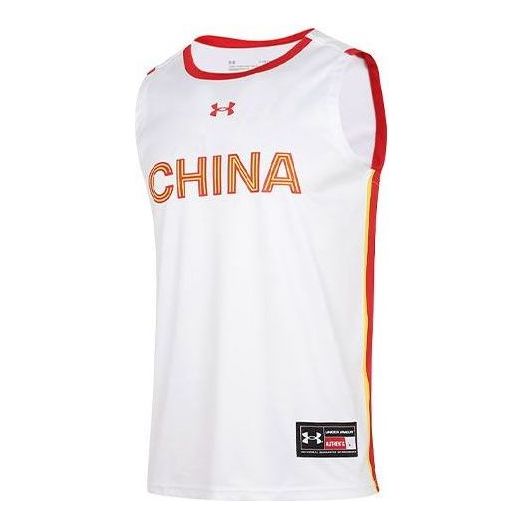 Majica brez rokavov Under Armour Basketball Jersey Bela | 21600112-100