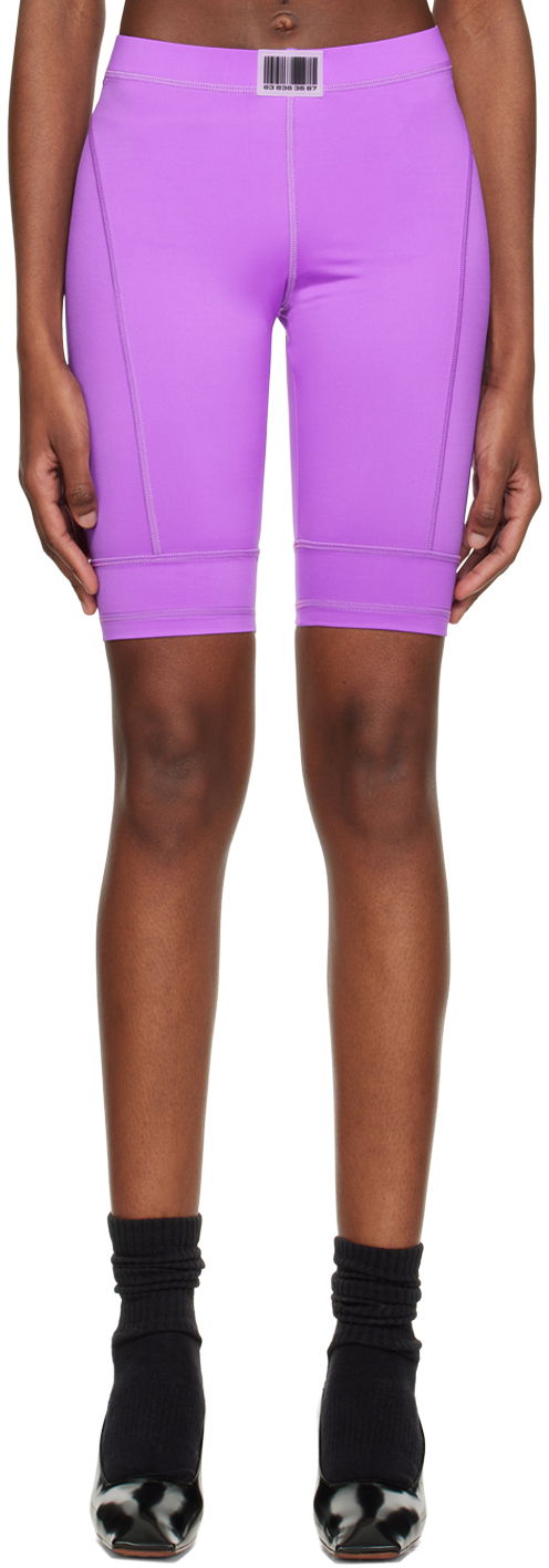 Kratke hlače VETEMENTS VTMNTS Patch Cycling Shorts Lila | VL14AT400I