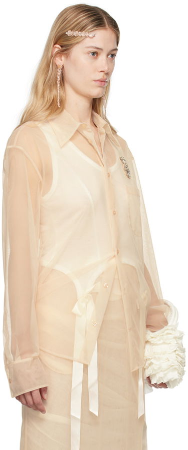 Srajce Simone Rocha Simone Rocha Sheer Embellished Shirt Zelena | 5289TB 0069, 4