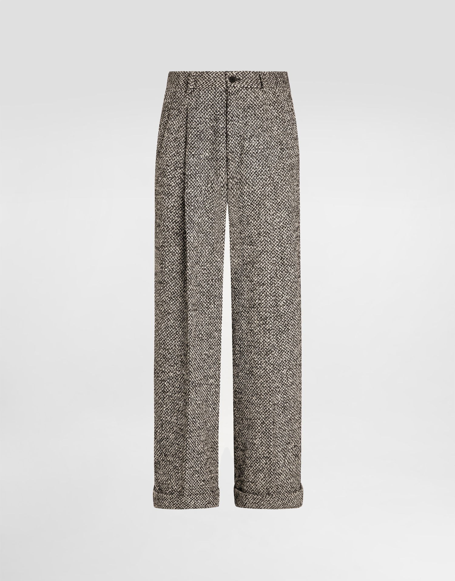 Hlače Dolce & Gabbana Dolce & Gabbana Wool Blend Dotted Cuffed Trousers Bež | GP16OTFMZAJS8030, 0