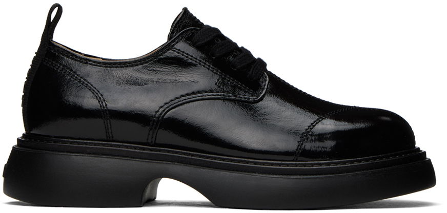 Oblačila GANNI GANNI Everyday Lace-Up Derbys Črna | S2457, 0
