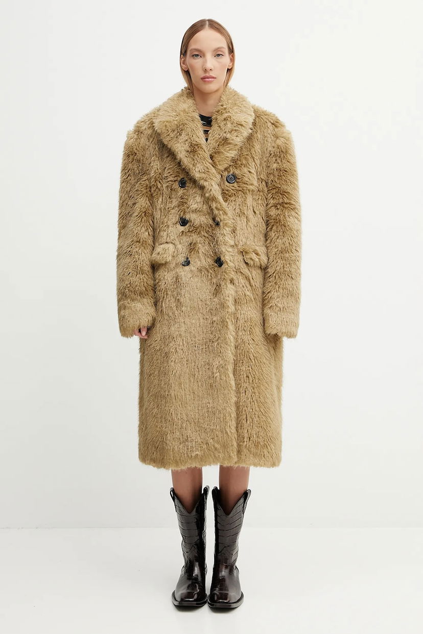 Plašči Andersson Bell Andersson Bell Fields Fur Double-Breasted Coat Bež | awa727w