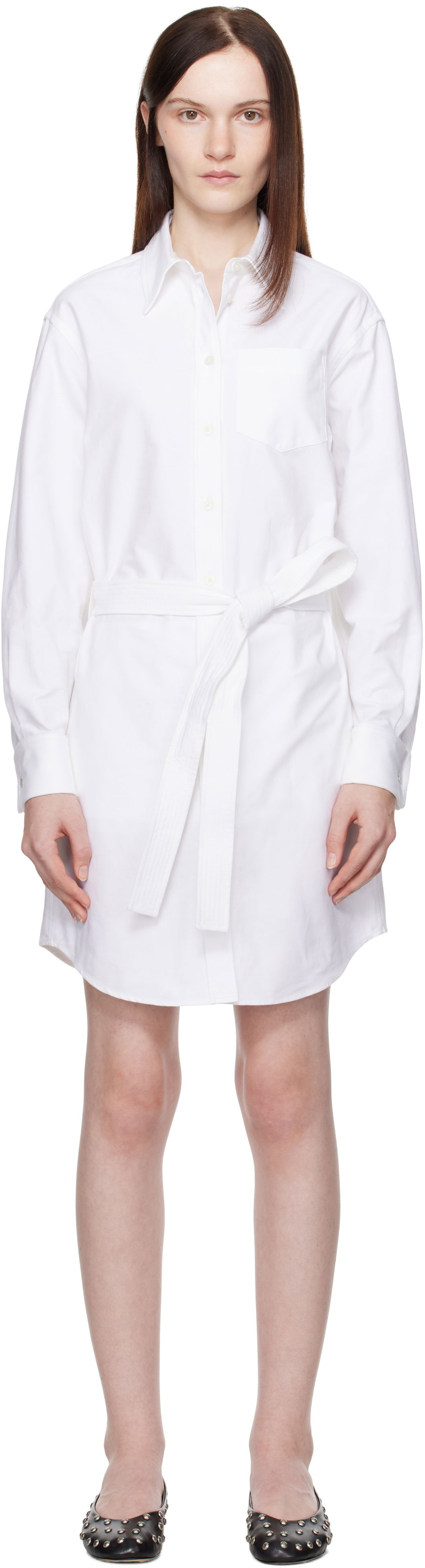 Srajce KENZO Kimono Sleeve Shirt Dress Bela | FF52RO4059LO, 0
