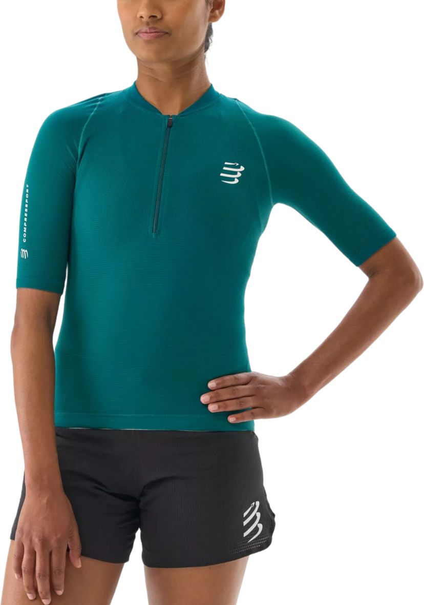 Majica Compressport Trail Racing Postural Short Sleeve Top Zelena | atsw4916029l