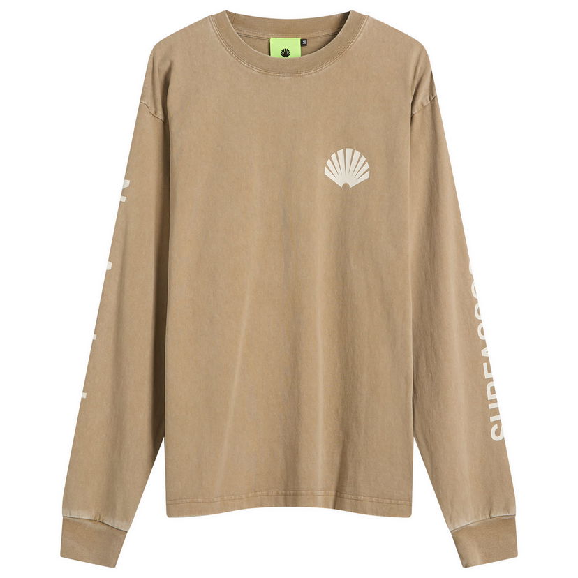 Majica New Amsterdam Surf Association New Amsterdam Surf Association Logo Long Sleeve T-Shirt, Size Large Rjava | 2501081003