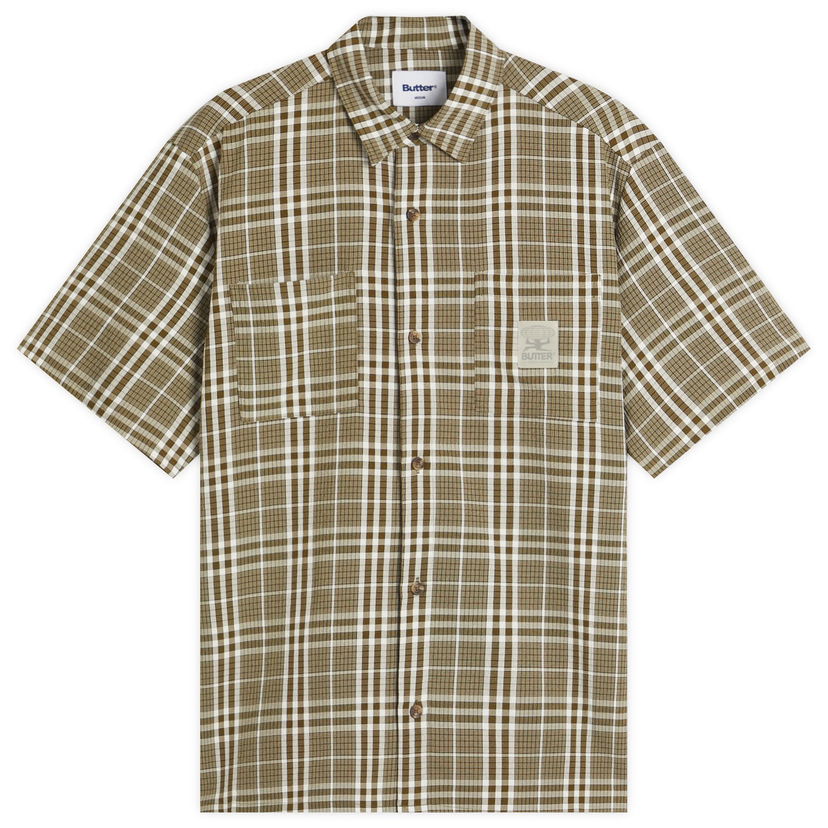 Srajce Butter Goods Equipment Plaid Shirt, Size Large Rjava | BG252408-GRN