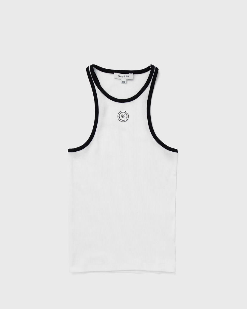 Majica brez rokavov Sporty & Rich SRHWC Ribbed Tank Bela | TO033S405SW