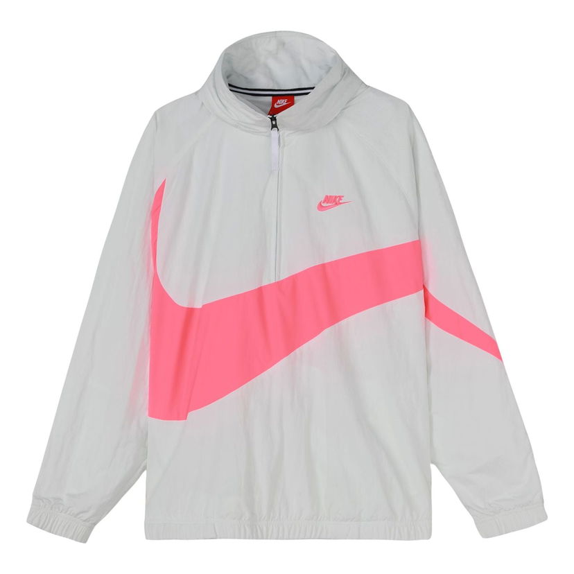 Vetrovka Nike Big Swoosh Half Zipper Jacket Siva | AJ1404-122