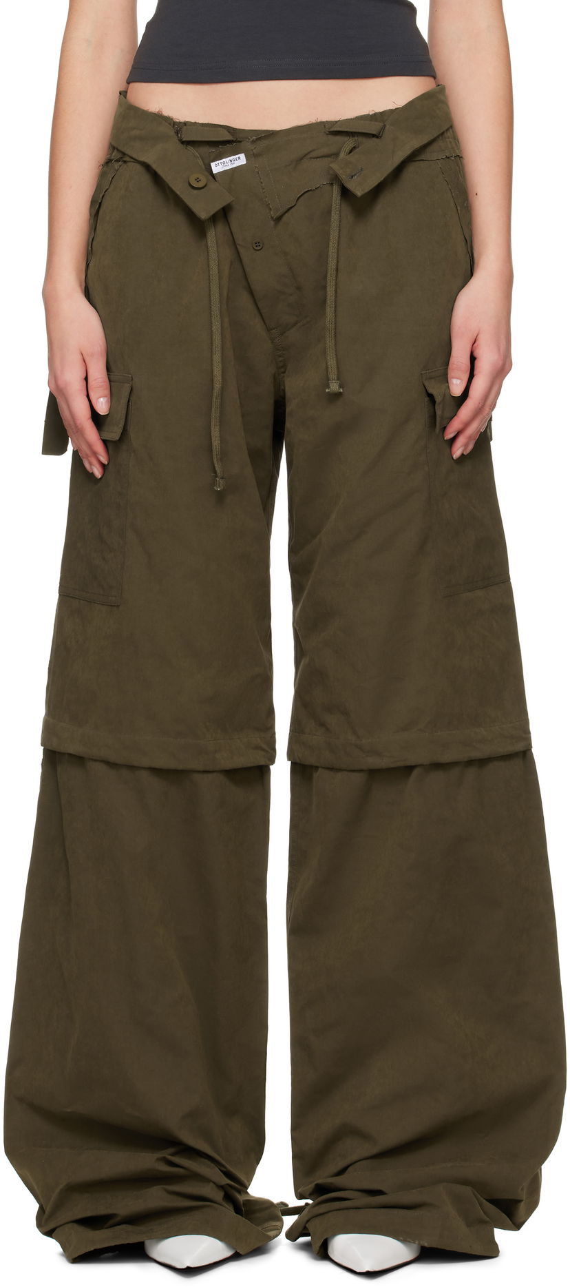 Cargo hlače Ottolinger Ottolinger Baggy Cargo Pants Zelena | 10620030601