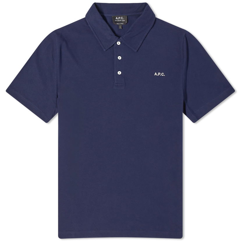 Polo majica A.P.C. Carter Logo Polo Tee Mornarica | COGWZ-H26342-IAK