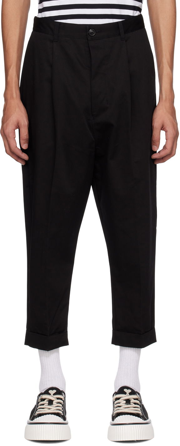 Hlače AMI Carrot Trousers Črna | HTR101.CO0020, 0