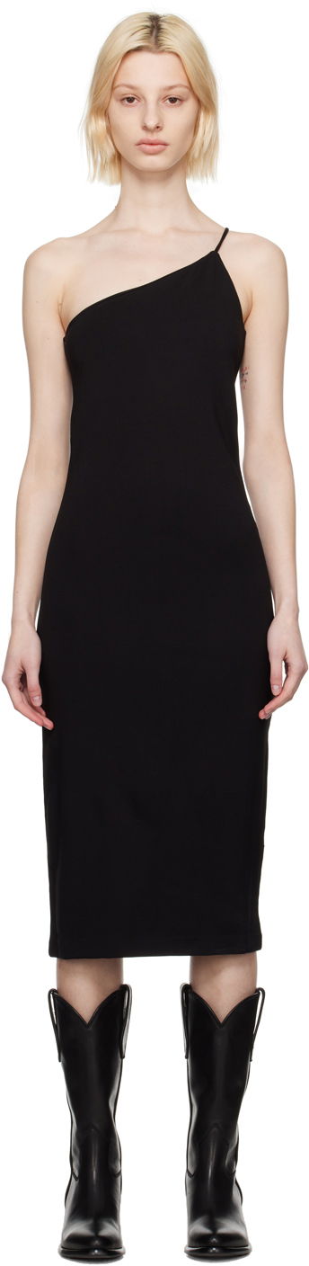 Obleke rag & bone rag & bone Irina One-Shoulder Midi Dress Črna | WAC23P3004LC04
