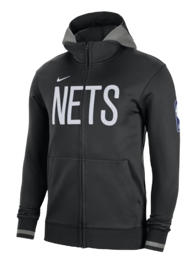 Pulover Nike Brooklyn Nets Showtime Dri-FIT Full-Zip Hoodie Črna | DN7790-010
