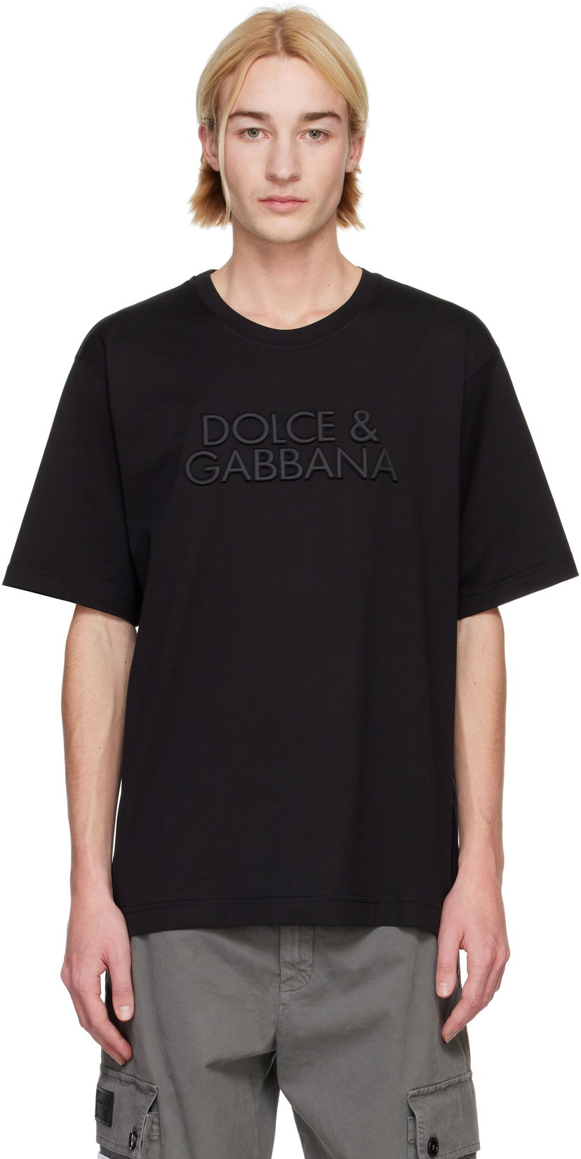 Majica Dolce & Gabbana Dolce&Gabbana Cotton T-Shirt with Logo Črna | G8PN9ZG7NWN