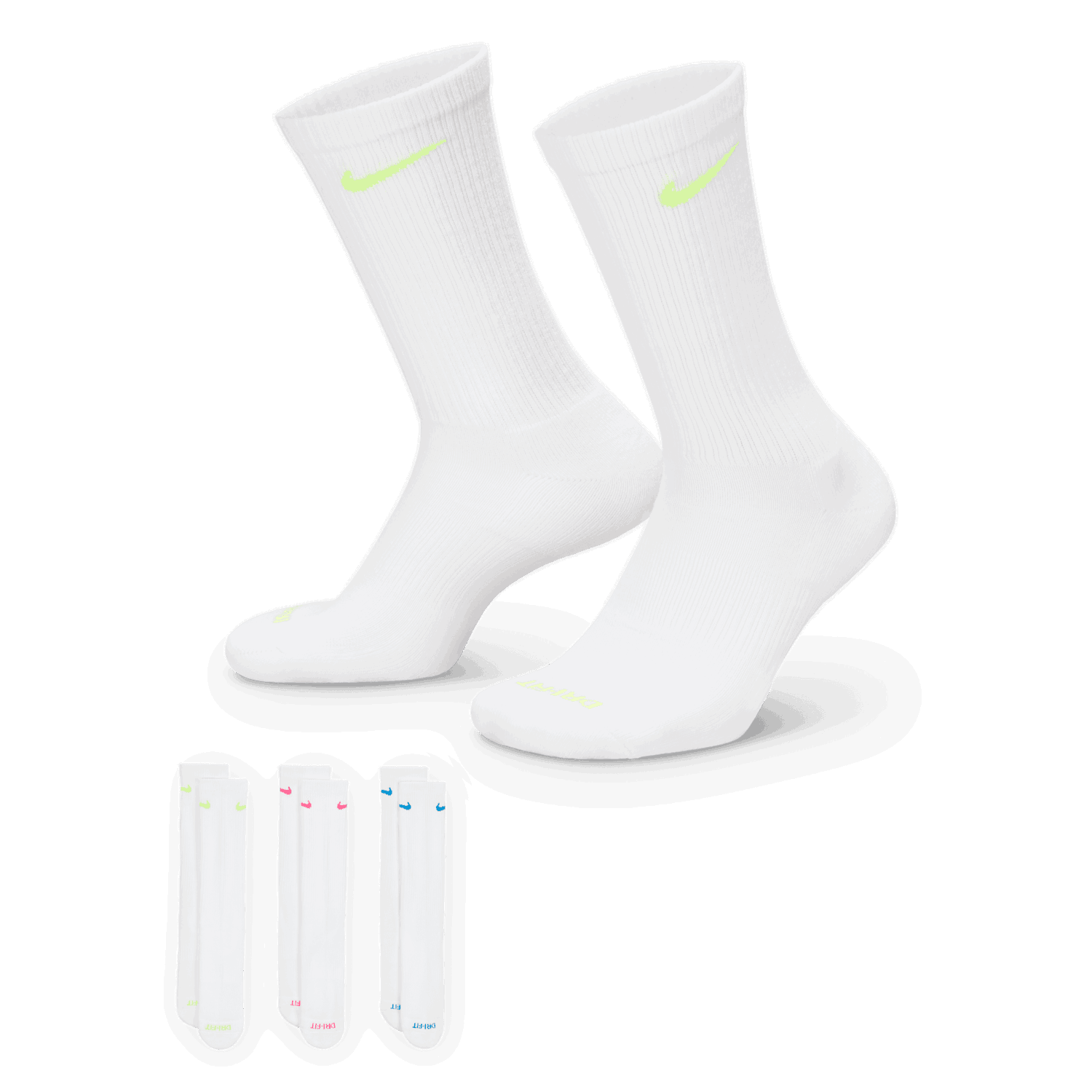 Nogavice Nike Everyday Plus Cushioned Training Socks (3 Pairs) Bela | SX6888-938, 0