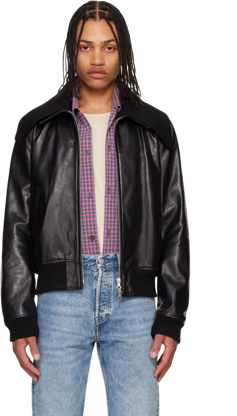 Bomber jakna OUR LEGACY Our Legacy Pharos Leather Bomber Jacket Črna | M2259MM