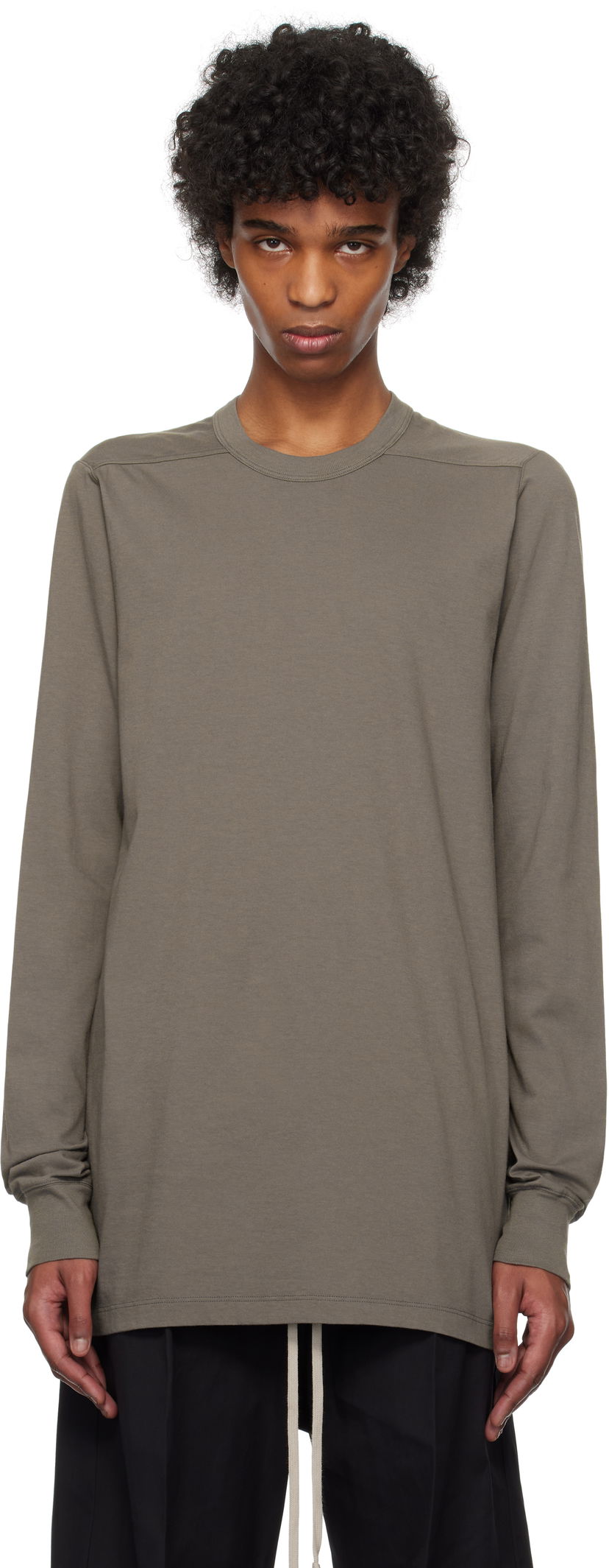 Majica Rick Owens Rick Owens Hollywood Level Long Sleeve T-Shirt Zelena | RU01E5266 JA