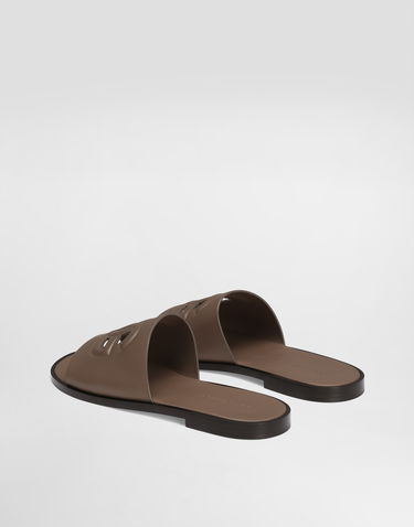 Modni dodatki Dolce & Gabbana Dolce & Gabbana Calfskin Slides Bež | A80397AO6028K327, 2