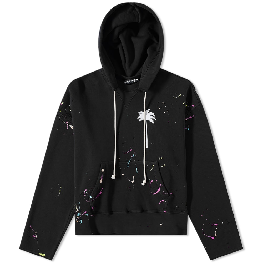 Pulover Palm Angels Painted Palms Popover Hoody Črna | PMBB104S22FLE0011001, 0