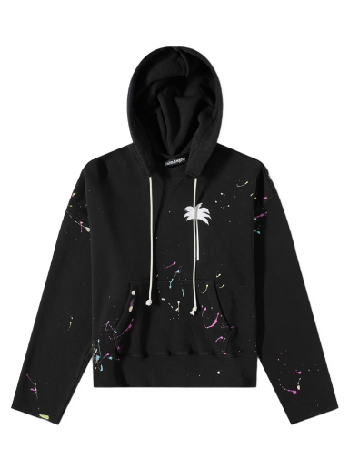 Pulover Palm Angels Painted Palms Popover Hoody Črna | PMBB104S22FLE0011001