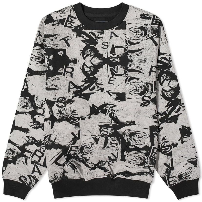 Pleteni pulover PACCBET Roses Crew Neck Siva | PACC14T023-BLK