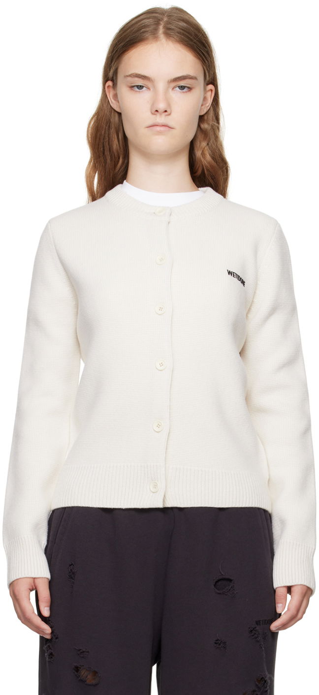 Pleteni pulover We11done We11done Women's Cardigan Bela | WD-KC2-24-602-W-IV