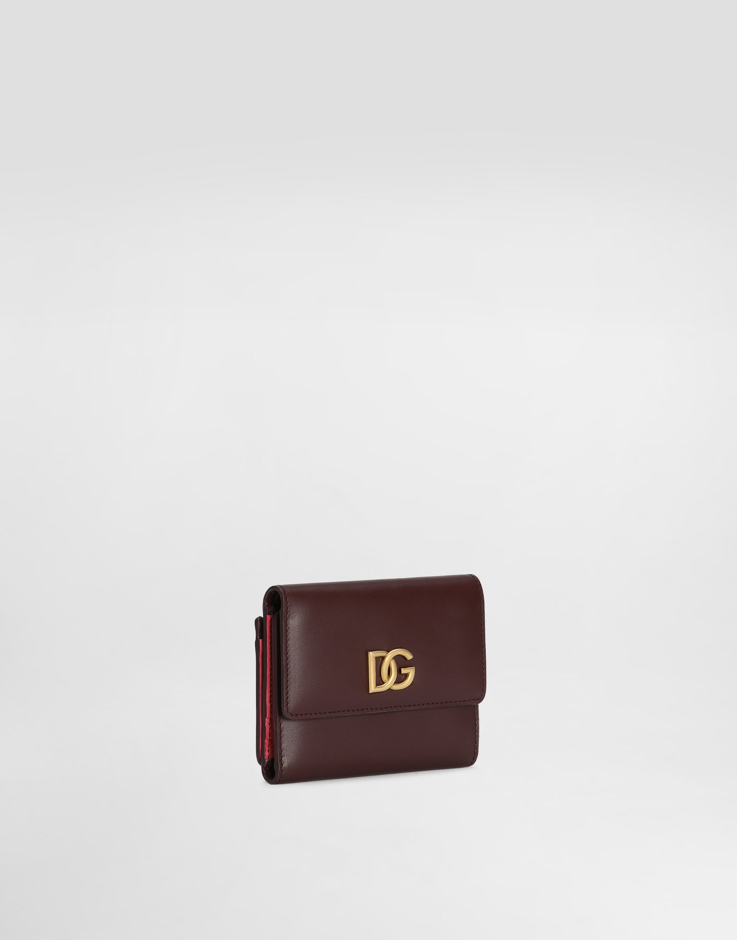 Denarnica Dolce & Gabbana Dolce & Gabbana Calfskin Wallet with DG Logo Bordo | BI3338A9M758K384, 1