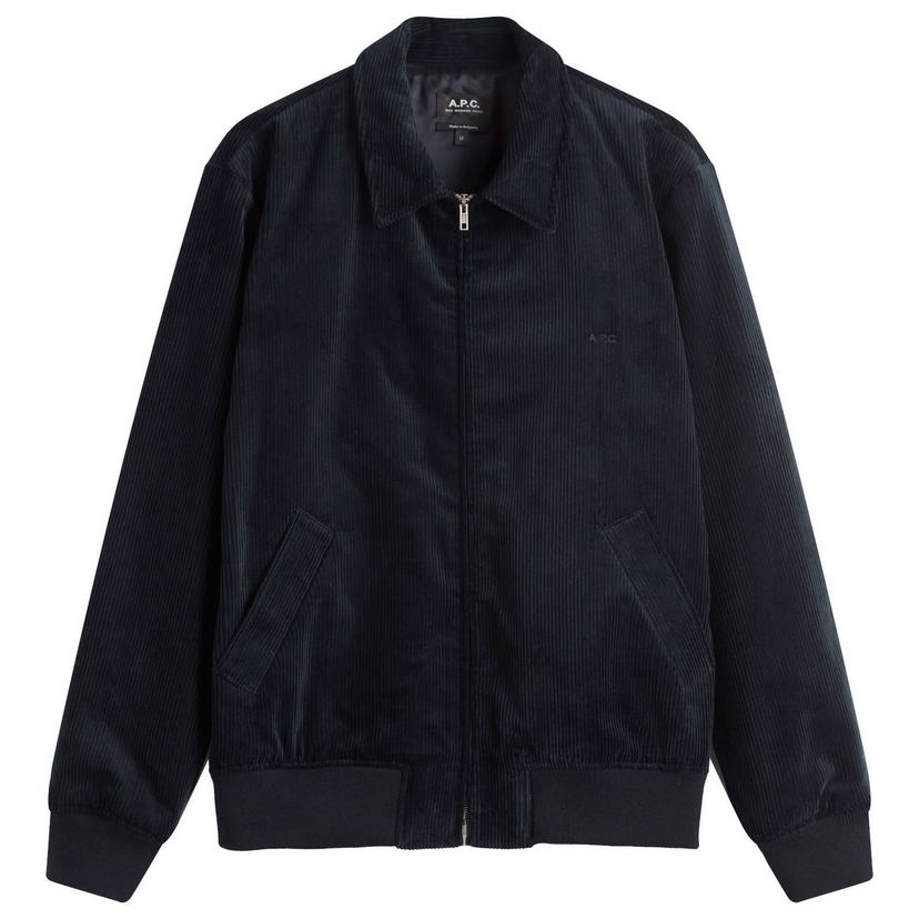 Jakna A.P.C. A.P.C. Men's Gilles Corduroy Jacket, Size Small Mornarica | COHBB-M32019-IAK