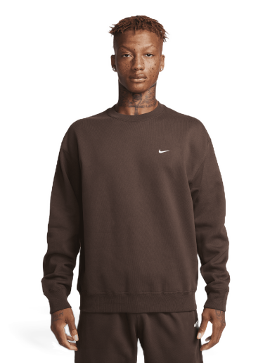 Pulover Nike Solo Swoosh Fleece Crew Rjava | DX1361-237