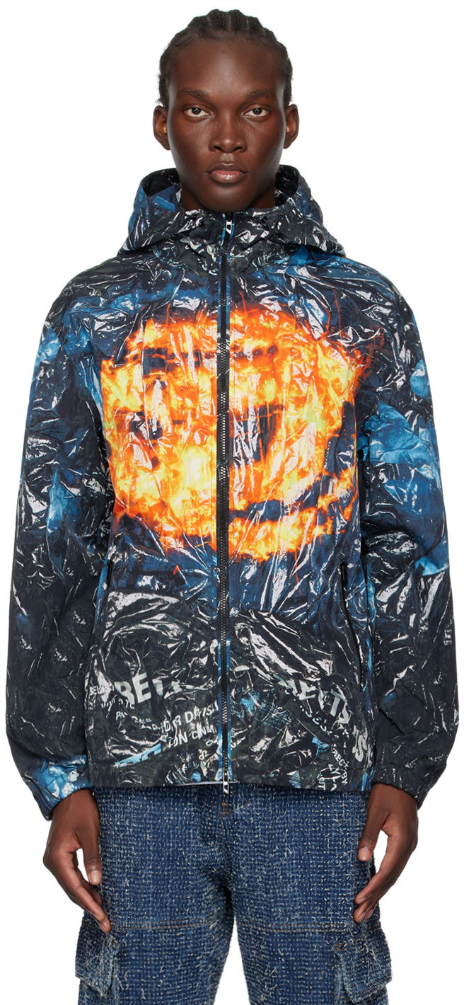 Vetrovka Diesel Poster Print Hooded Jacket Večbarvna | A15614-0HPAH-9XX