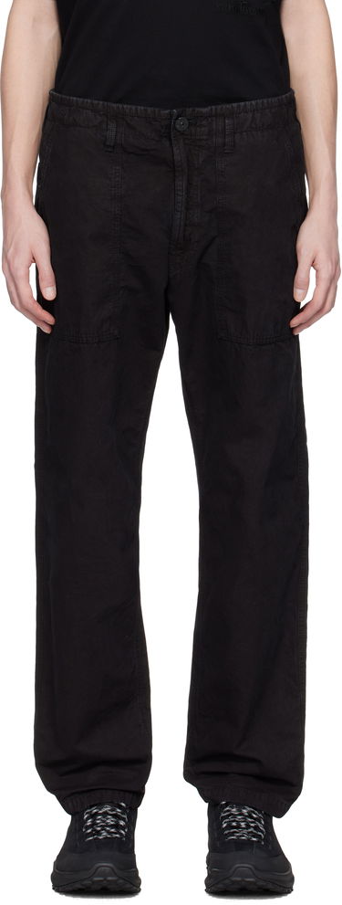 Cargo hlače Stone Island Stone Island Brushed Organic Cotton Canvas Old Effect Trousers Črna | K1S15 3100023 S00WA, 0